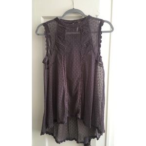 Free People High-neck lace tank